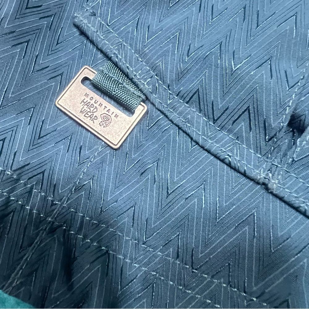 Mountain Hardwear Miss Snow it All Blue hooded winter Ski Jacket DryQ gaiter med - Picture 5 of 16
